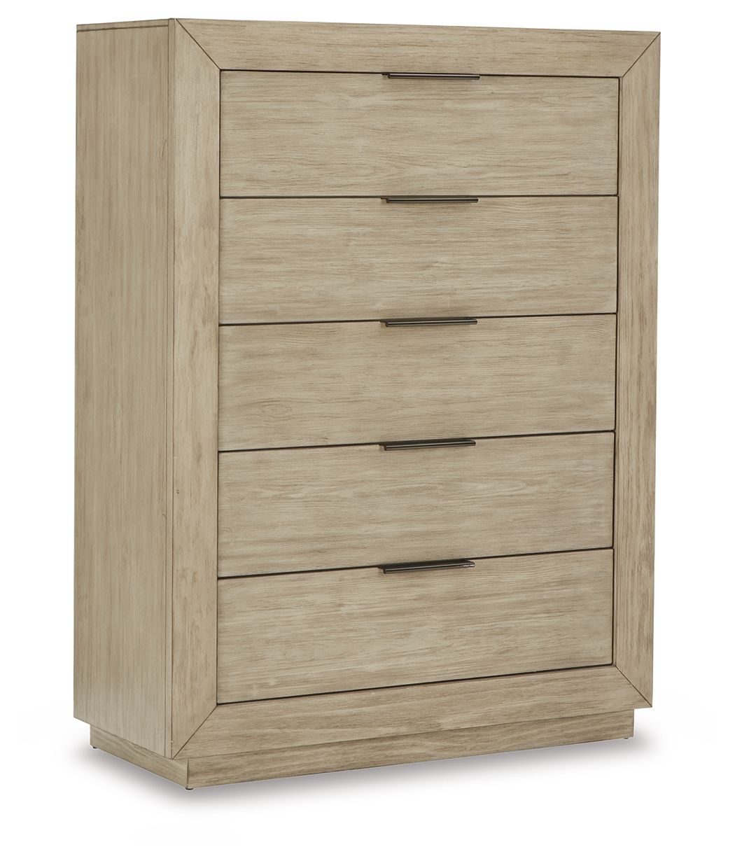 Ashley Hennington 5 Drawer Chest of Drawers, Bisque Ashley Hennington 5 Drawer Chest of Drawers, Bisque