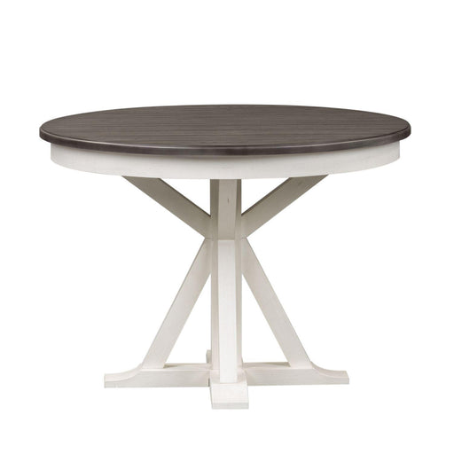 Liberty Furniture Allyson Park Pedestal Table in White with Charcoal image