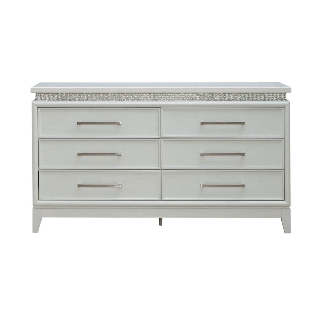 Reflections - 6 Drawer Dresser With Lights - White