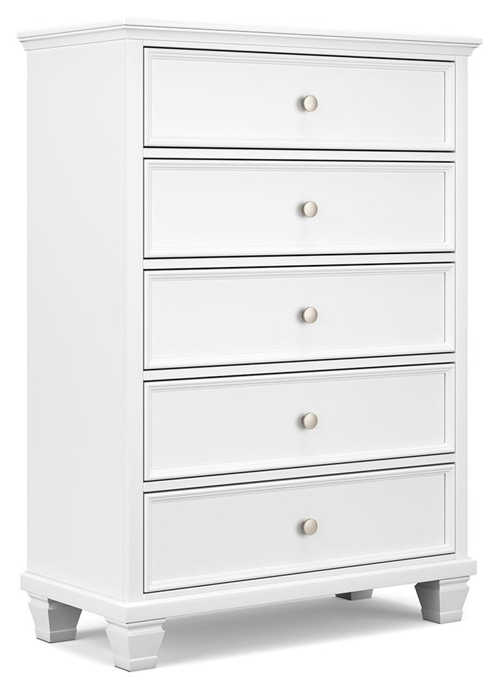 Fortman - Five Drawer Chest - White