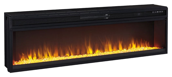 Entertainment Accessories - Wide Fireplace Insert - Black