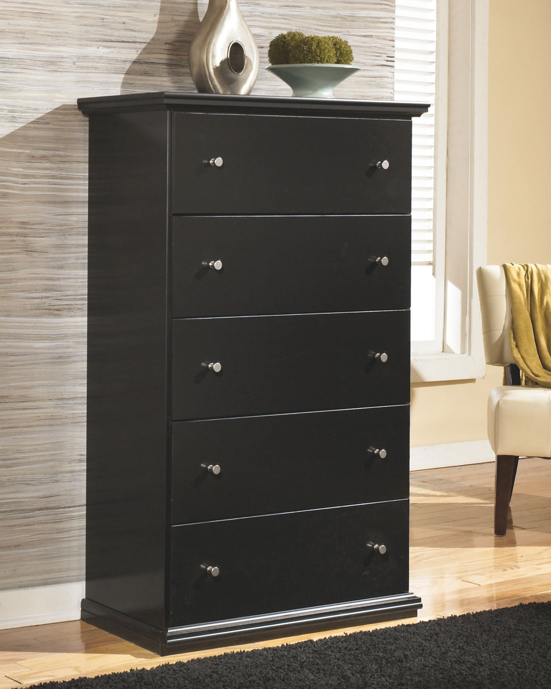 Maribel - Five Drawer Chest - Black