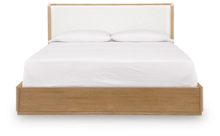 Pamaria - King Upholstered Bed - Light Brown