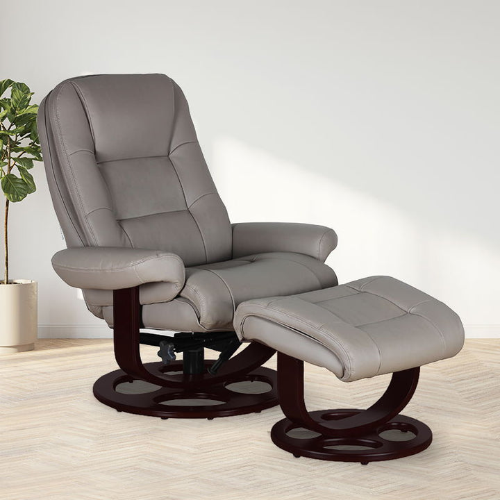 Jacque - Swivel Pedestal Recliner And Ottoman