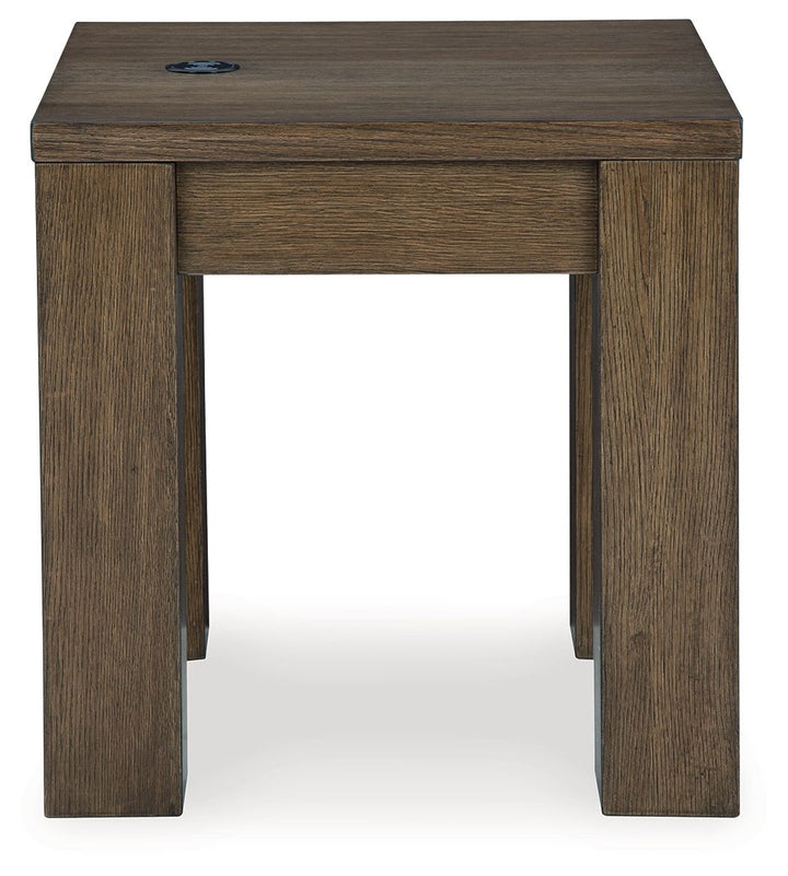 Rosswain - Square End Table - Warm Brown
