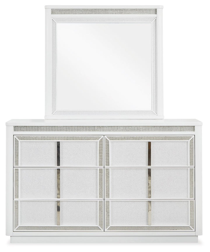 Chalanna - Dresser And Mirror - White