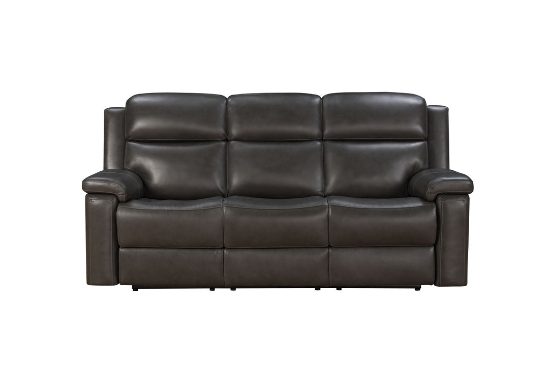 Leon - Power Sofa Recliner With Power Headrest, Power Lumbar, Heat And Massage (Dropdown Table With Smart Tabletop Control) - Smokey Gray