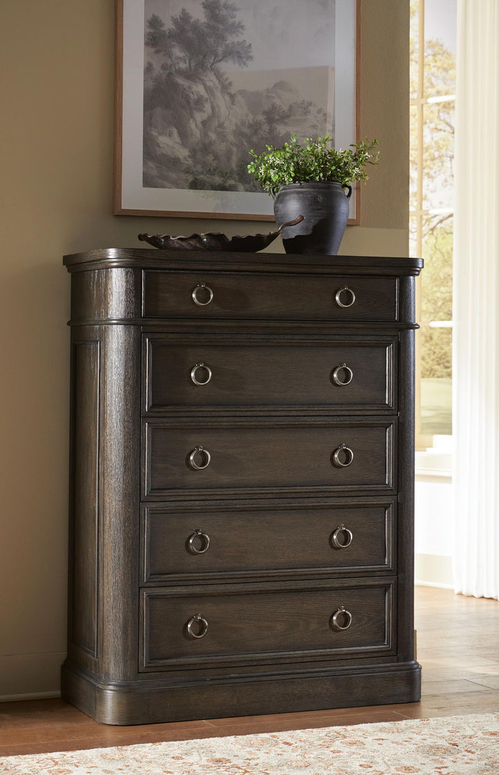 Wickenger - Five Drawer Chest - Dark Brown