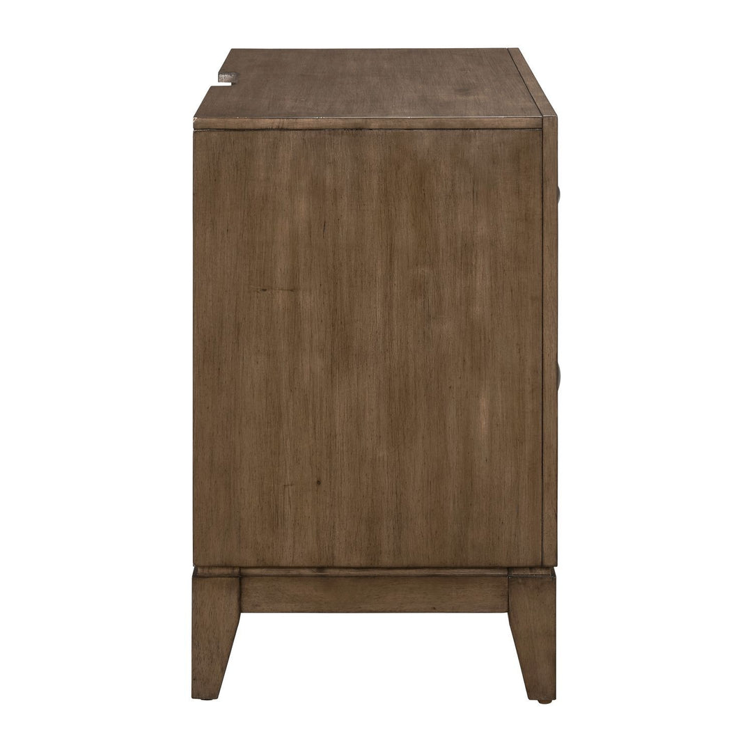 Shaker Lakes - Nightstand With Charging Station - Brown