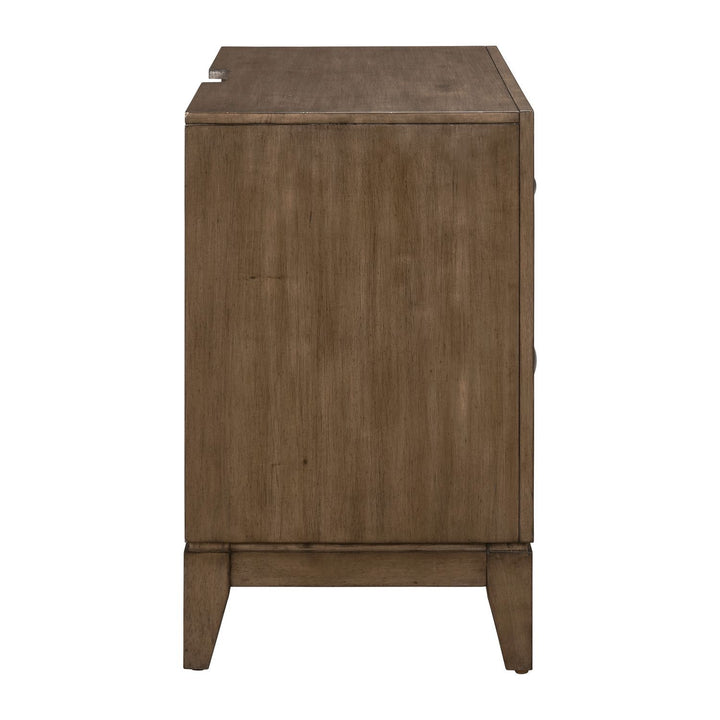 Shaker Lakes - Nightstand With Charging Station - Brown