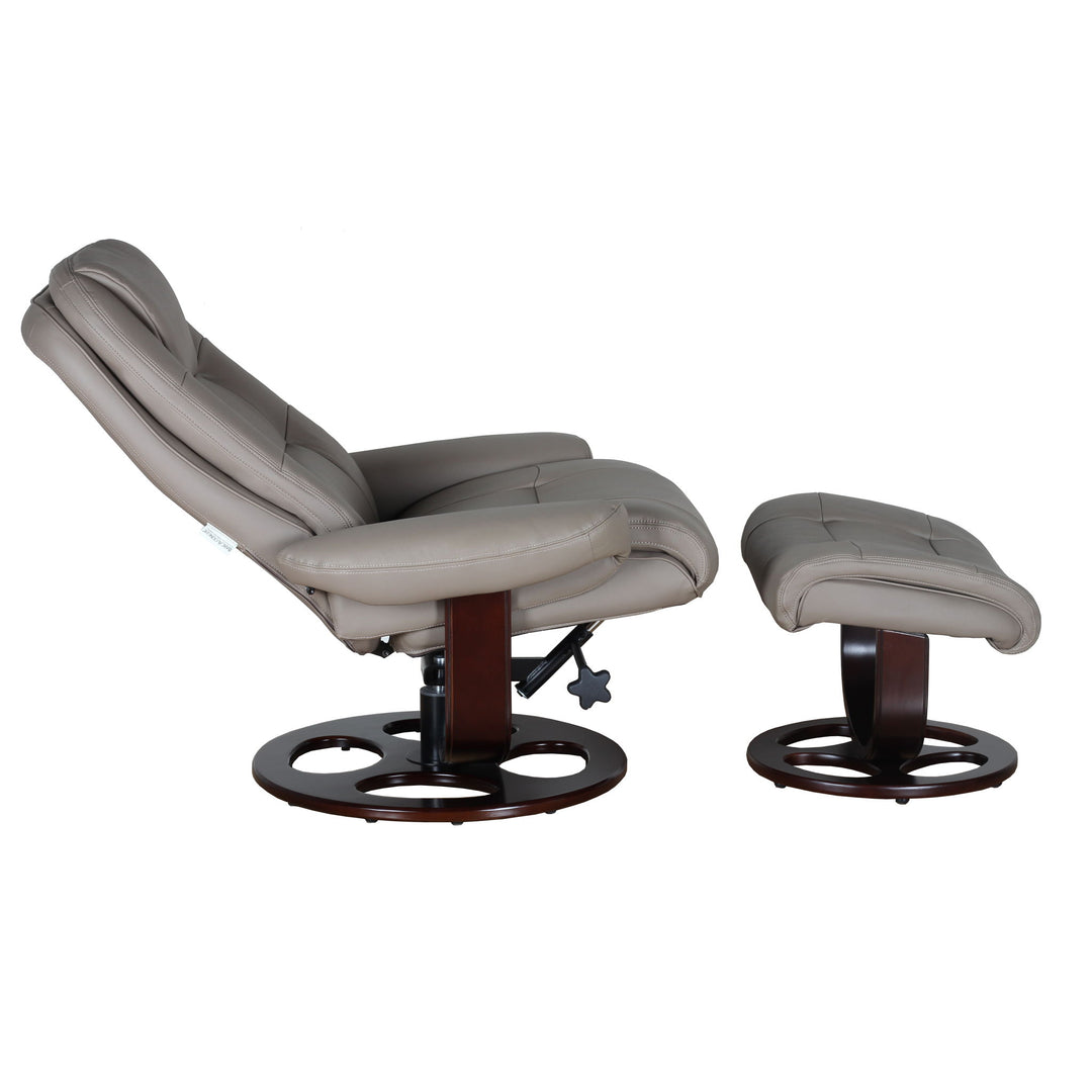 Jacque - Swivel Pedestal Recliner And Ottoman