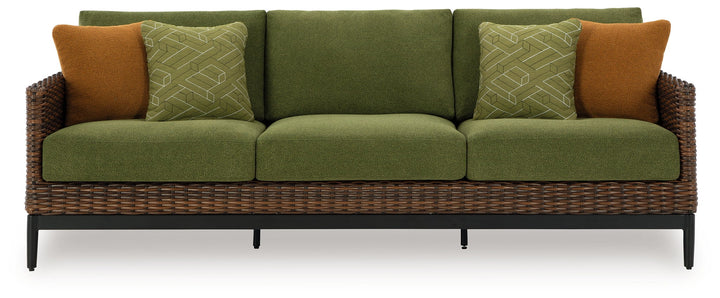 Horizon Hall - Sofa With Cushion - Brown / Green