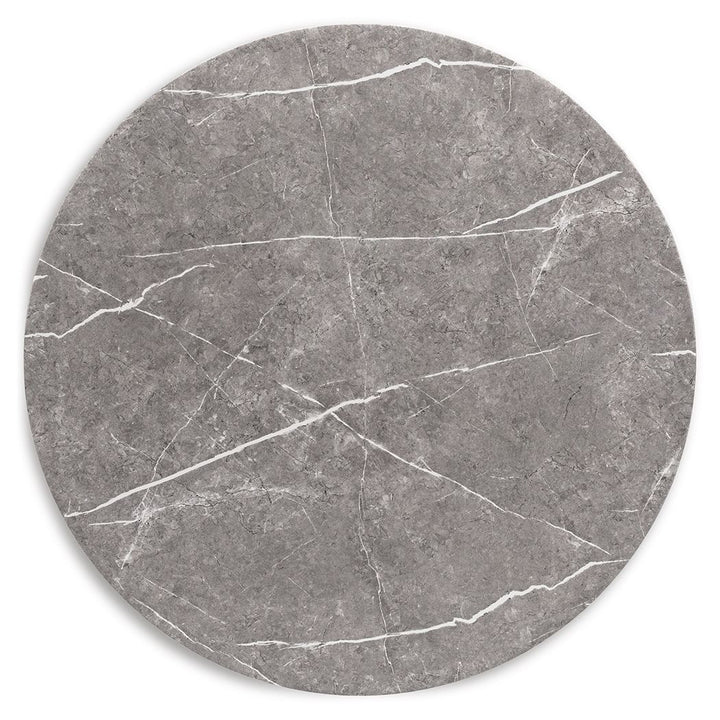 Glinari - Round Dining Room Table - Taupe / Black