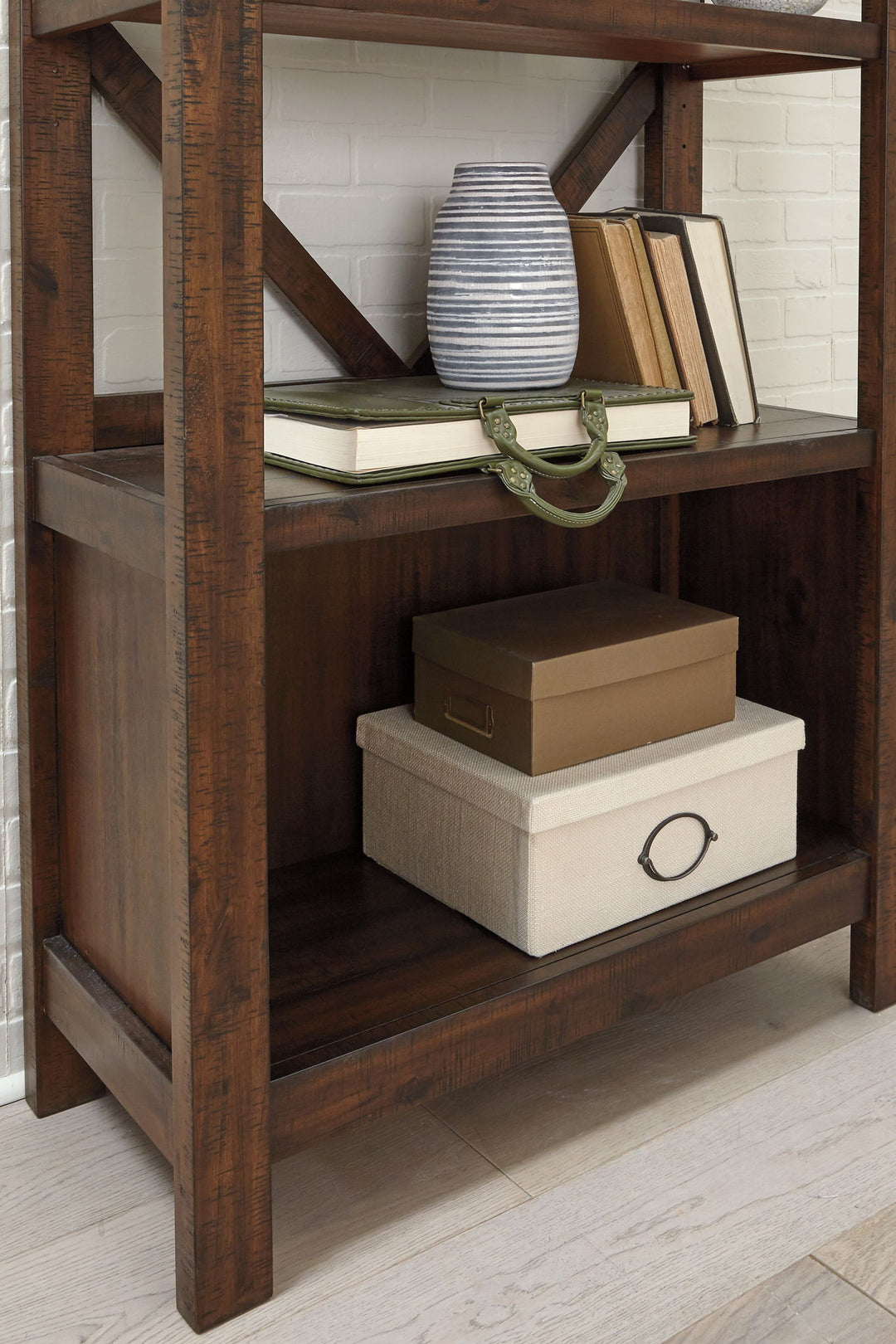 Baldridge - Large Bookcase - Rustic Brown