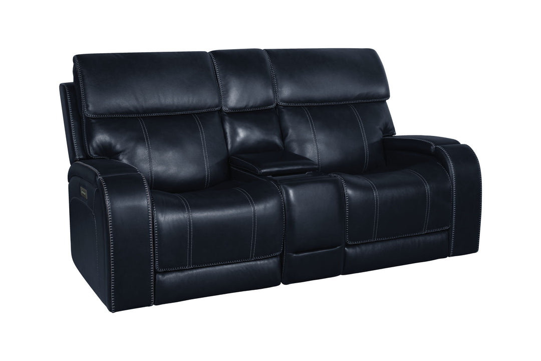 Glenwood - Power Console Loveseat-Recliner With Power And Power Headrest And Lumbar (Layflat)