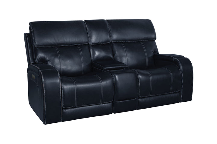 Glenwood - Power Console Loveseat-Recliner With Power And Power Headrest And Lumbar (Layflat)