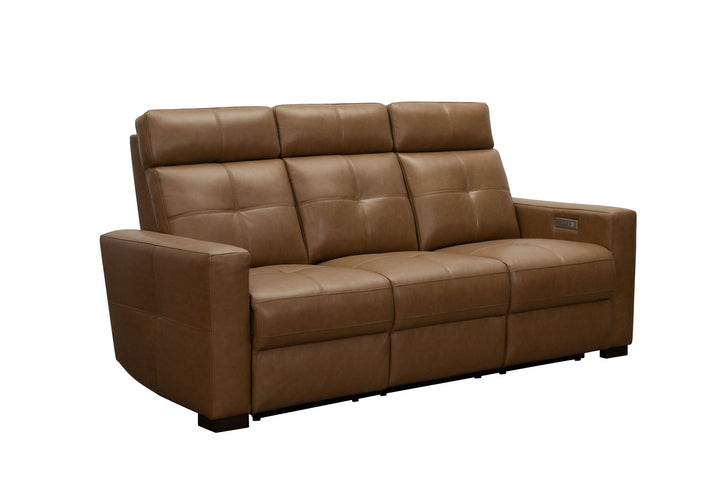 Cara - Sofa With Power Recline, Power Headrest And Power Lumbar - Light Brown