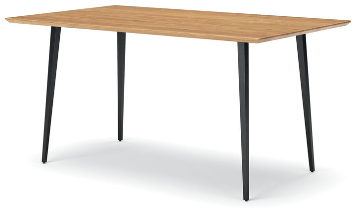 Gretlynn - Rectangular Dining Room Table - Black / Natural