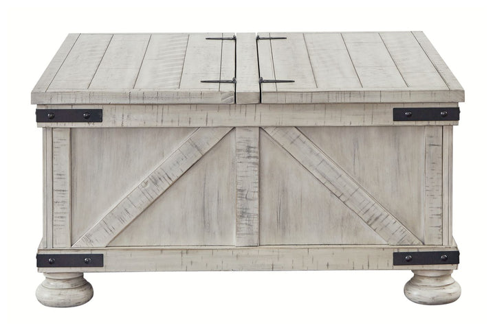 Carynhurst - Cocktail Table with Storage - Whitewash
