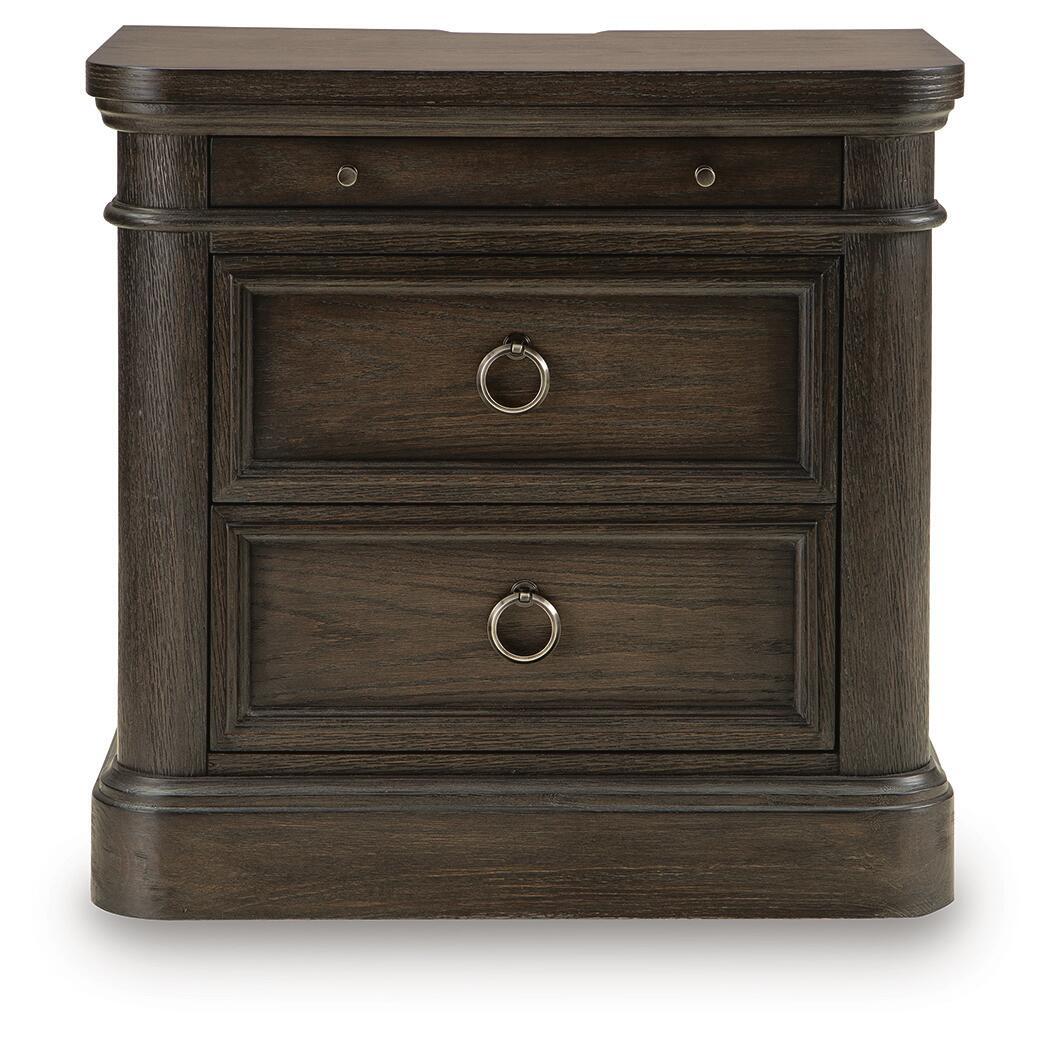 Wickenger - Two Drawer Night Stand - Dark Brown