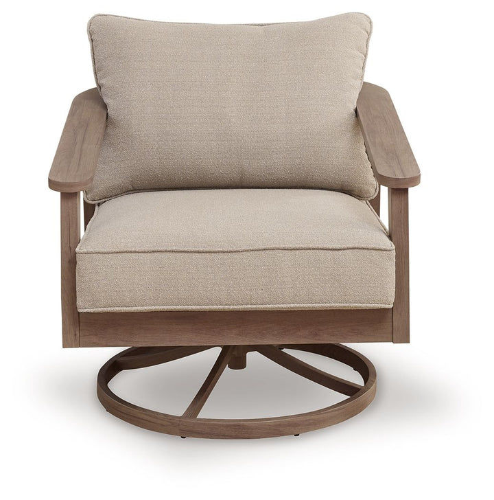 Harmony Headlands - Swivel Lounge With Cushion - Natural / Gray