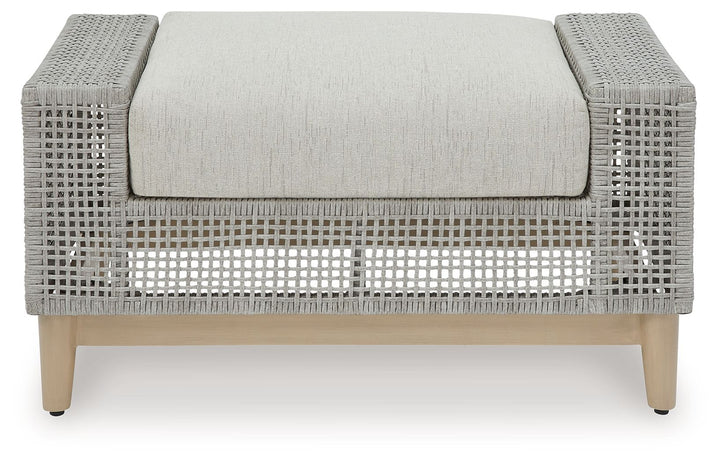 Seton Creek - Ottoman With Cushion - Gray