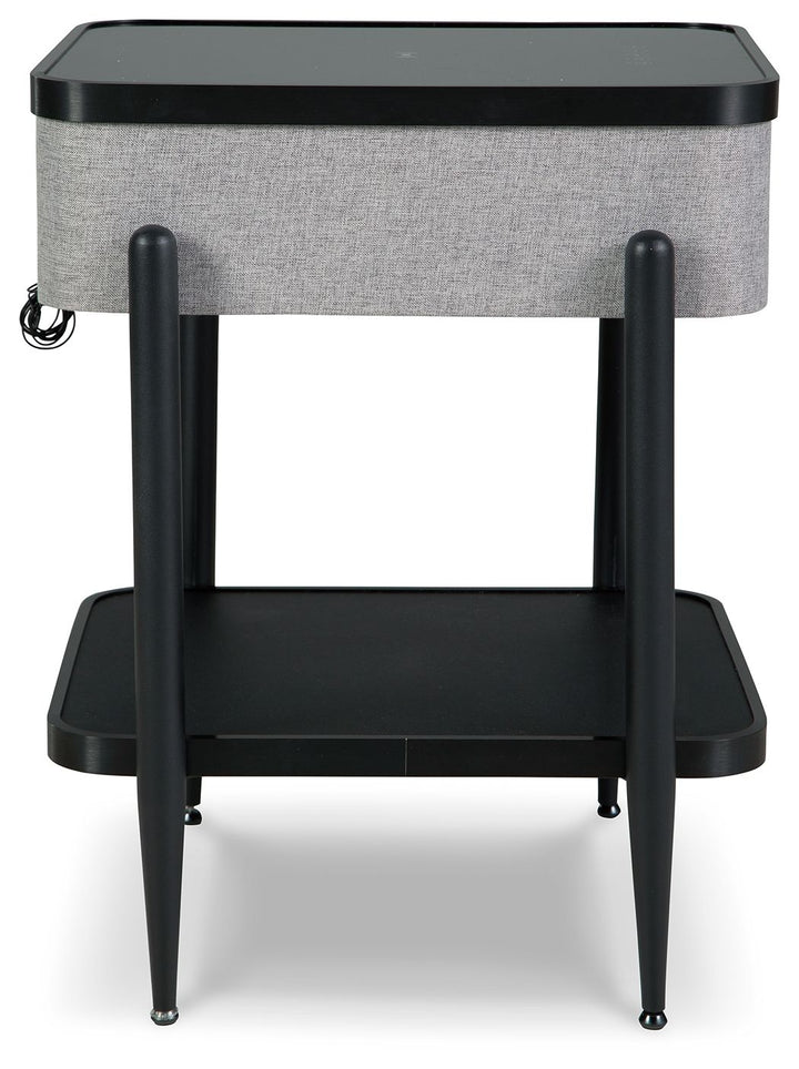 Jorvalee - Accent Table with Speaker - Gray / Black