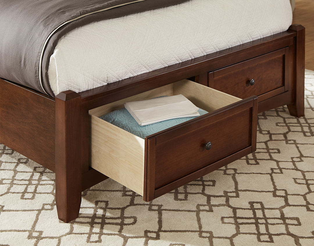 Bonanza - Pebble Gray Upholstered Bed With Storage Footboard