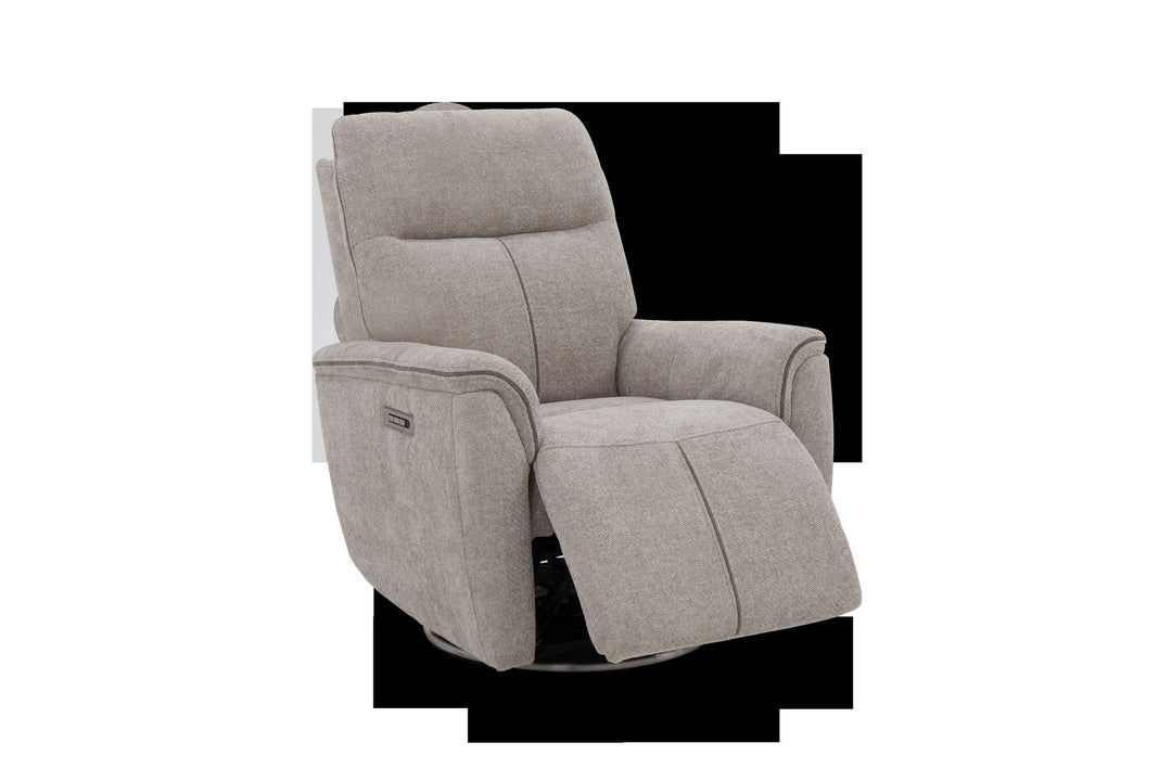 Mable - Triple Power Swivel Recliner With Headrest & Lumbar System