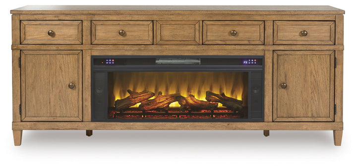 Sharlance - 81" TV Stand With Electric Fireplace