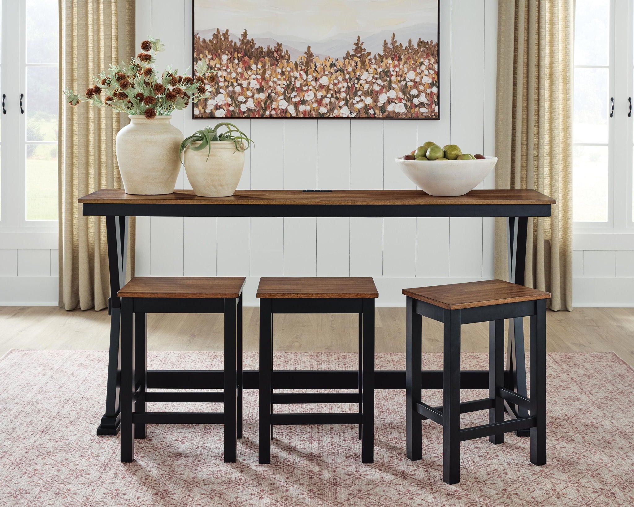 Wildenauer - Rectangular Dining Room Counter Table Set (Set of 4