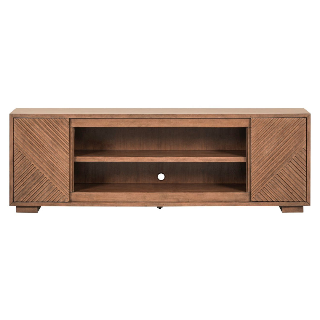 Fireplace TV Consoles - 84'' Fireplace TV Console Multiplees - Light Brown