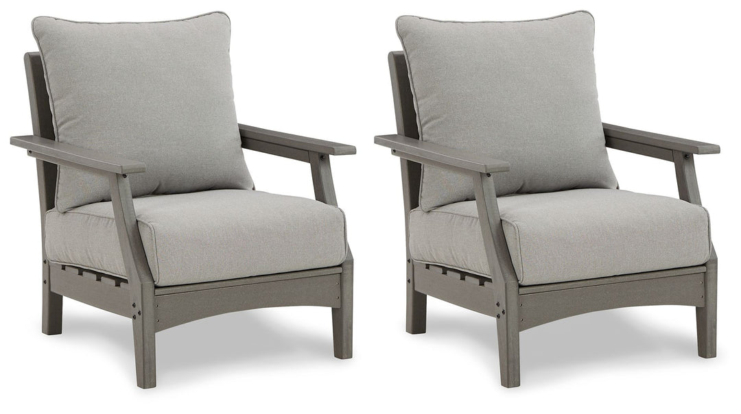 Visola - Lounge Chair w/Cushion (Set of 2) - Gray