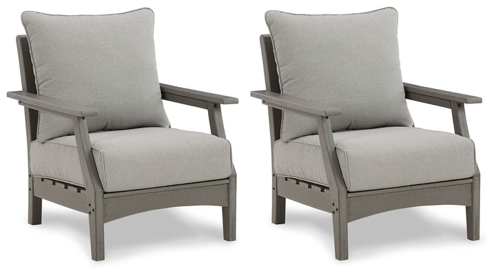 Visola - Lounge Chair w/Cushion (Set of 2) - Gray