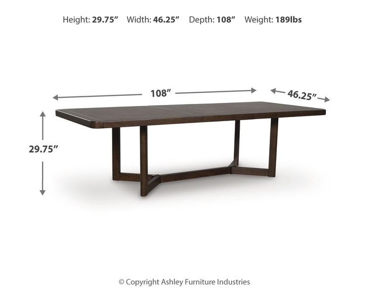 Dilenno - Rectangular Dining Room Extension Table - Dark Brown