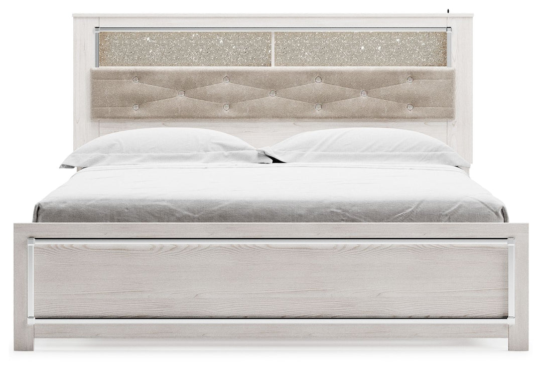 Altyra - King Bookcase Panel Bed - White