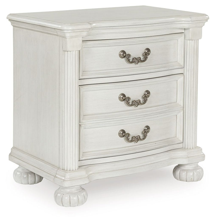 Montelaine - Three Drawer Night Stand - Antique White
