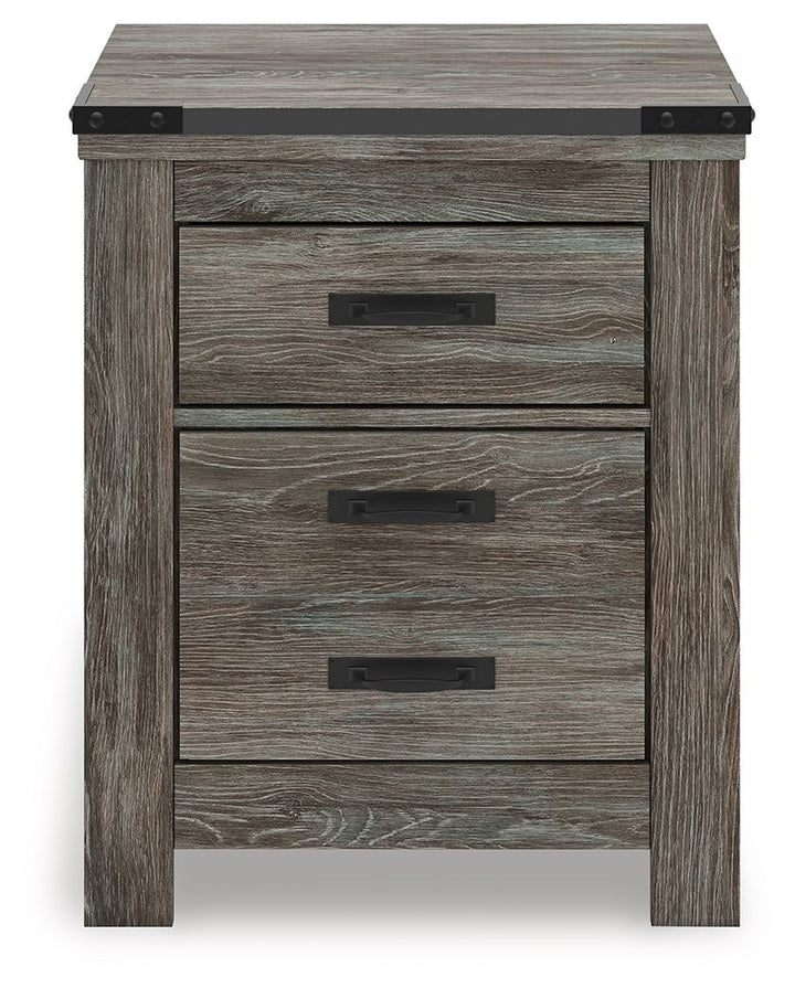 Frandern - Two Drawer Night Stand - Gray