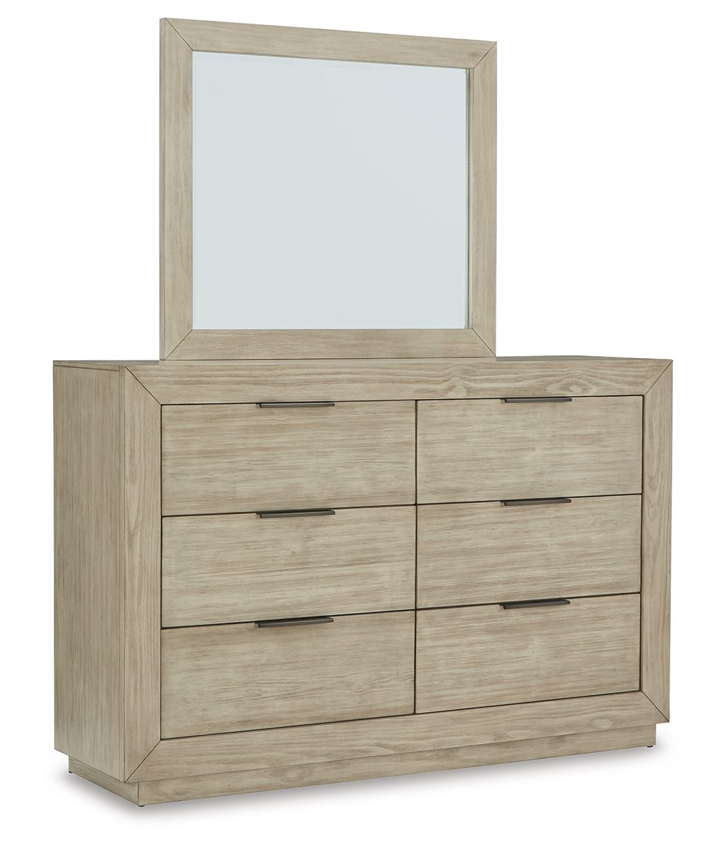 Hennington - Dresser, Mirror - Bisque