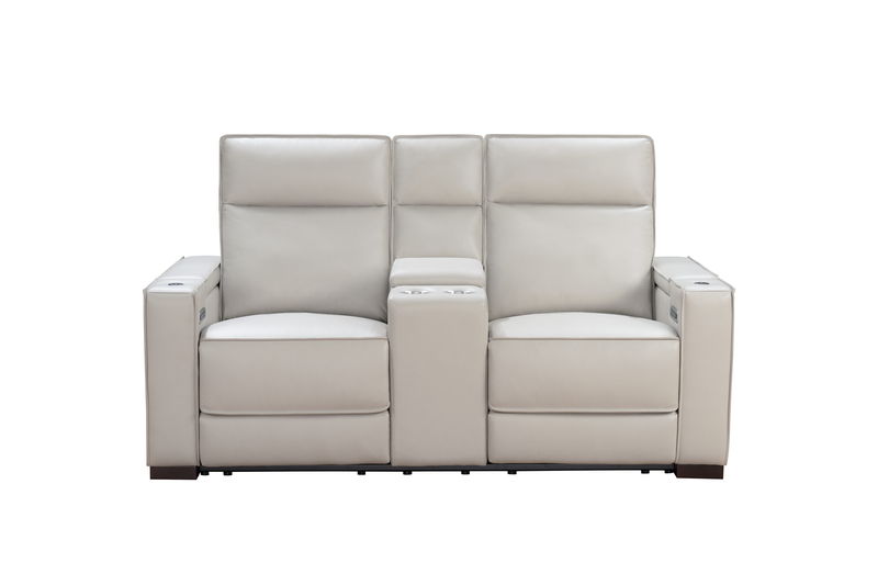 Odessey - Power Console Loveseat Recliner With Power Headrest, Power Lumbar, Heat And Massage