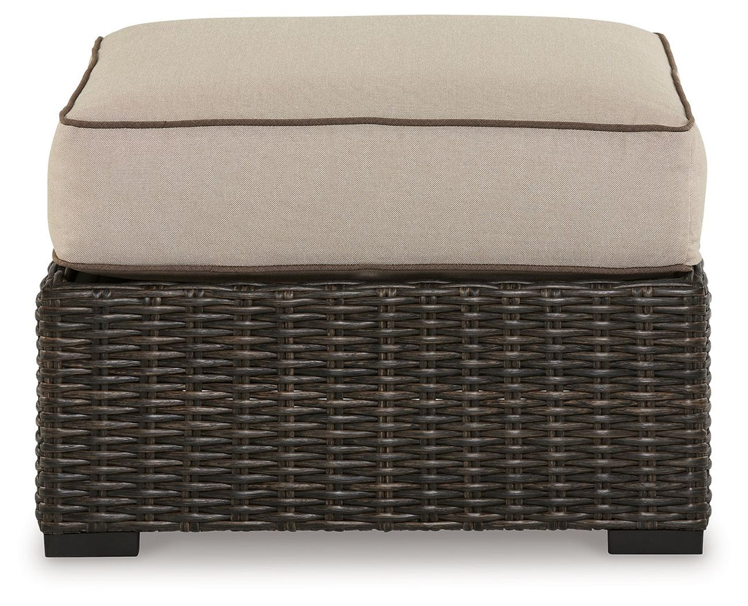 Coastline Bay - Ottoman With Cushion - Brown