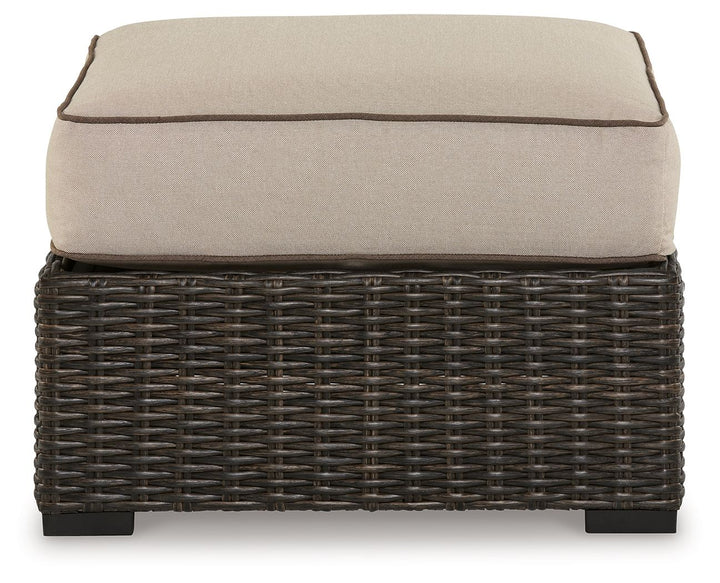 Coastline Bay - Ottoman With Cushion - Brown