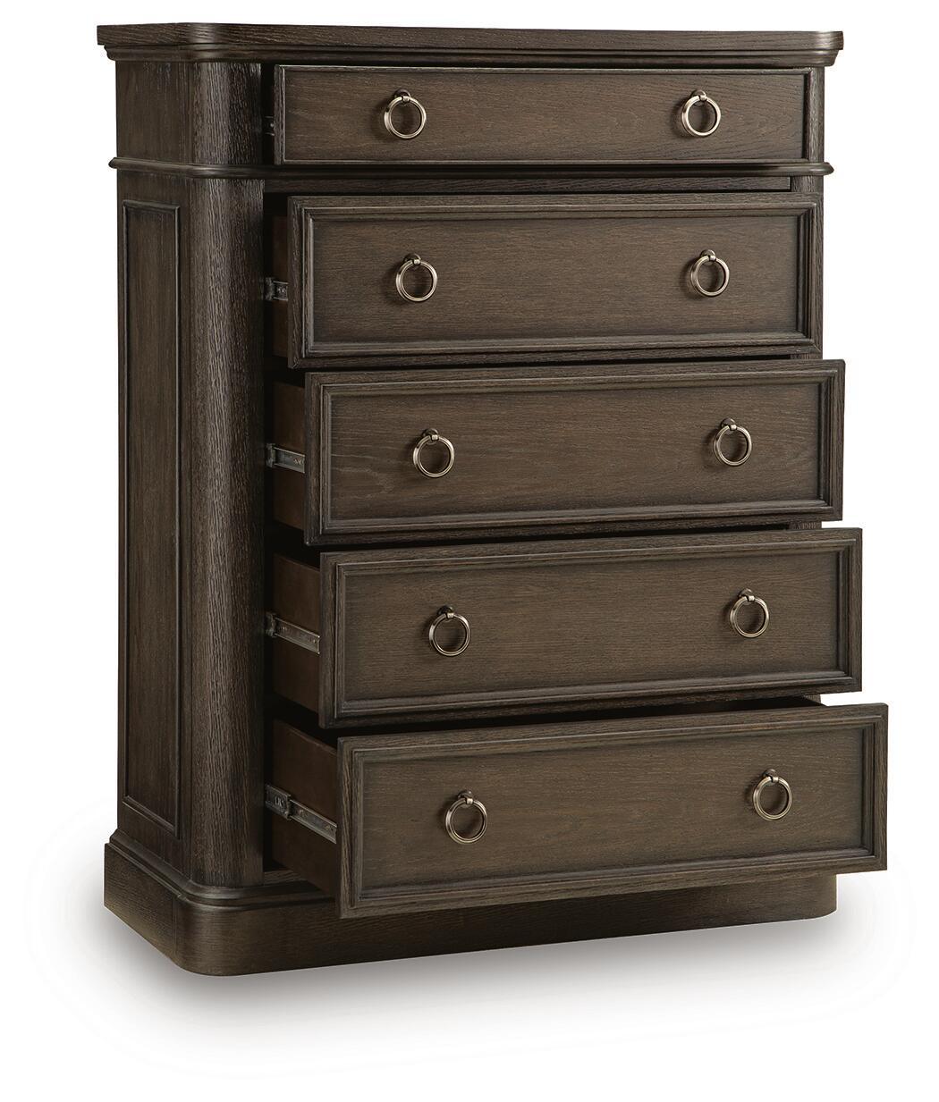 Wickenger - Five Drawer Chest - Dark Brown