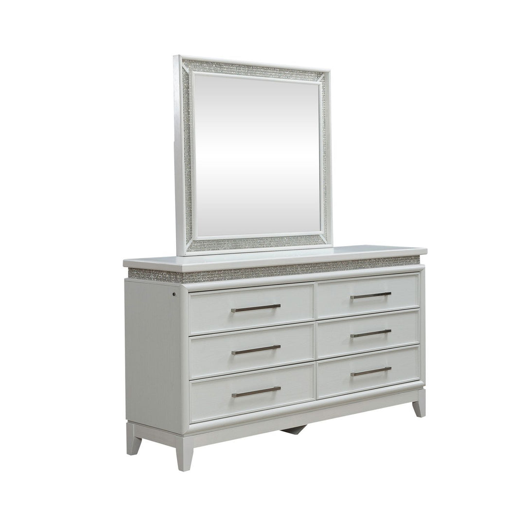 Reflections - Dresser & Mirror - White