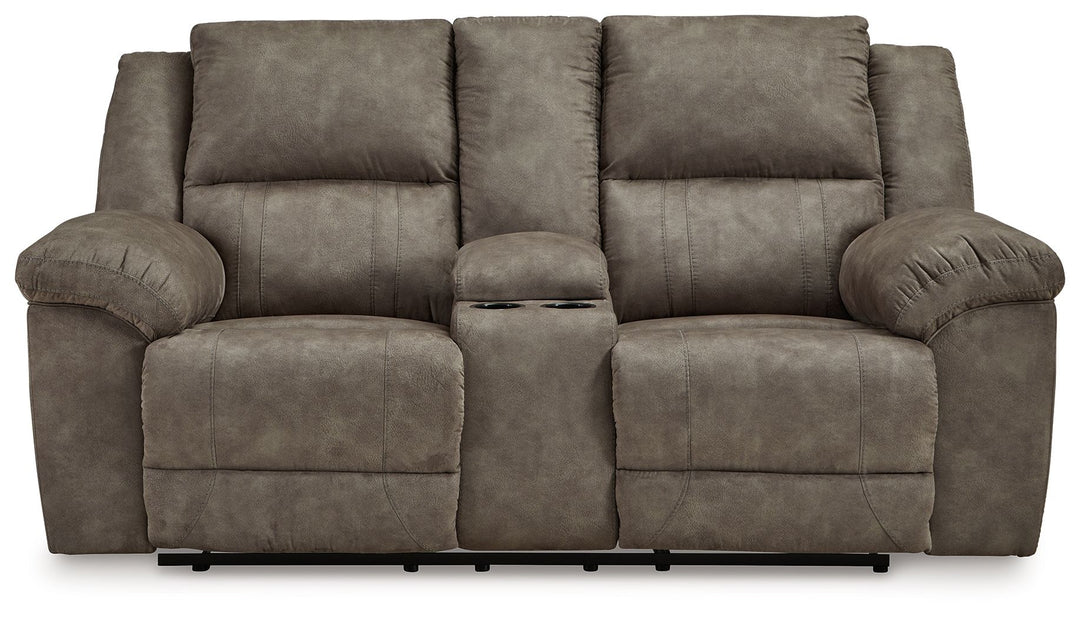Laresview - Dbl Reclining Loveseat with Console - Fossil