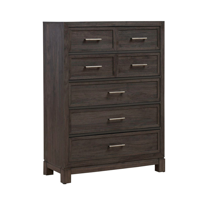 Modern Edge - 5 Drawer Chest - Brown
