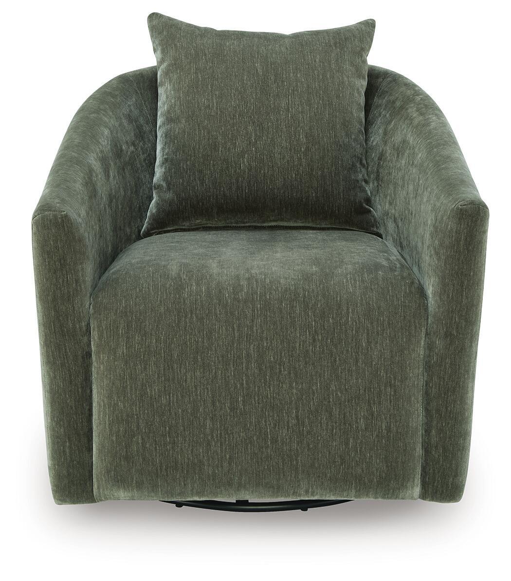 Leastow - Swivel Accent Chair - Loden