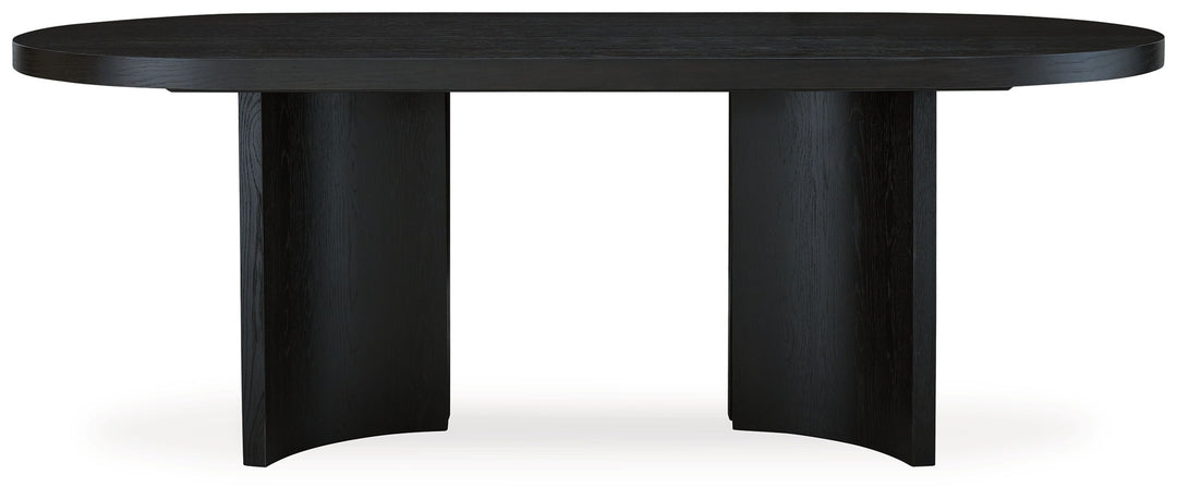 Rowanbeck - Oval Dining Room Table - Black