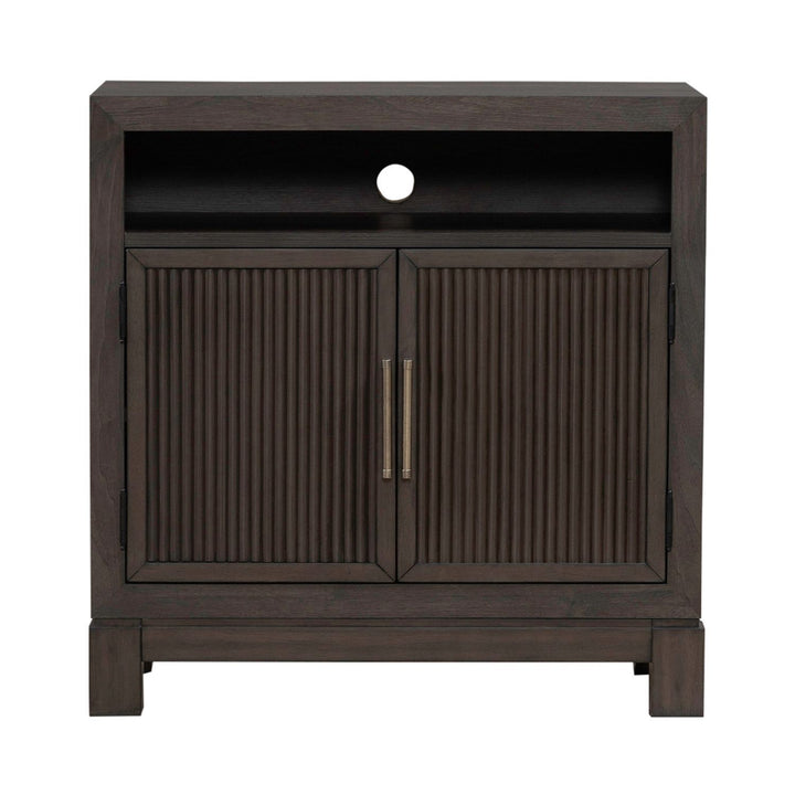 Modern Edge - Bedside Chest With Charging Station - Brown