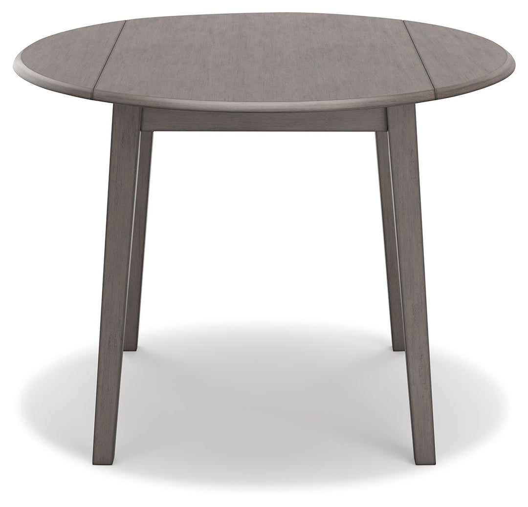 Shullden - Round Drm Drop Leaf Table - Gray